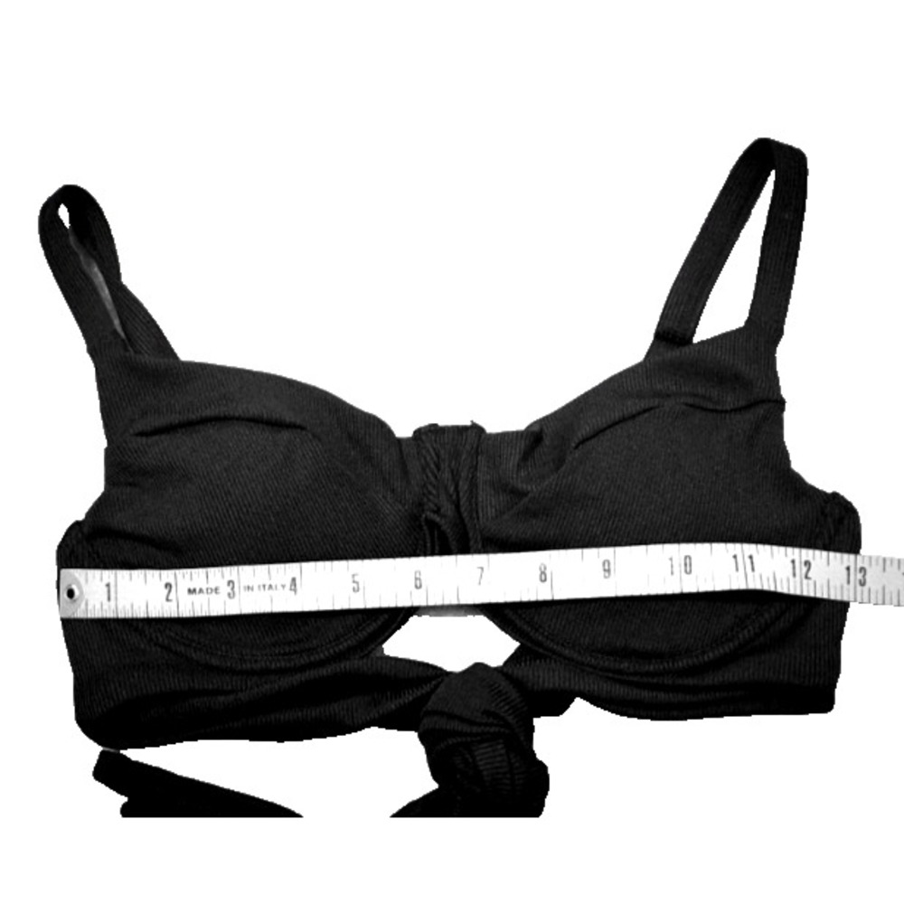 ZAFUL Underwire Ribbed Bikini Set Women's S Black NWOT - Picture 3 of 10
